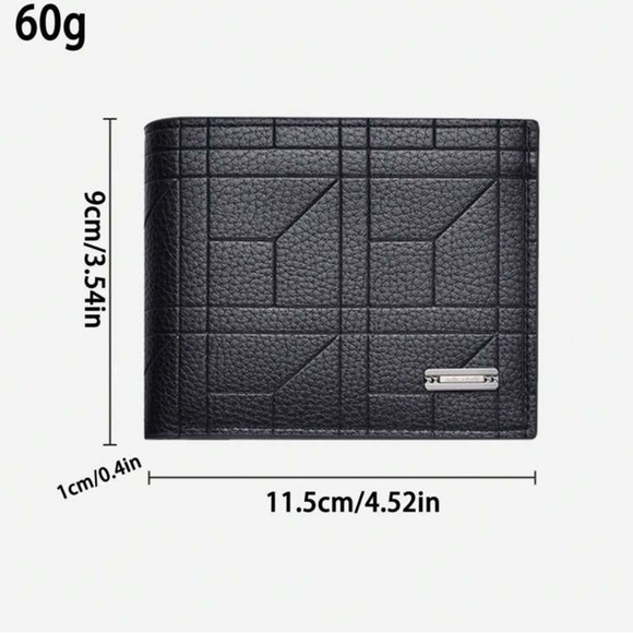 1pc Brown Men's Short Wallet, Large Capacity Multi-card Slot Purse - Picture 4 of 4